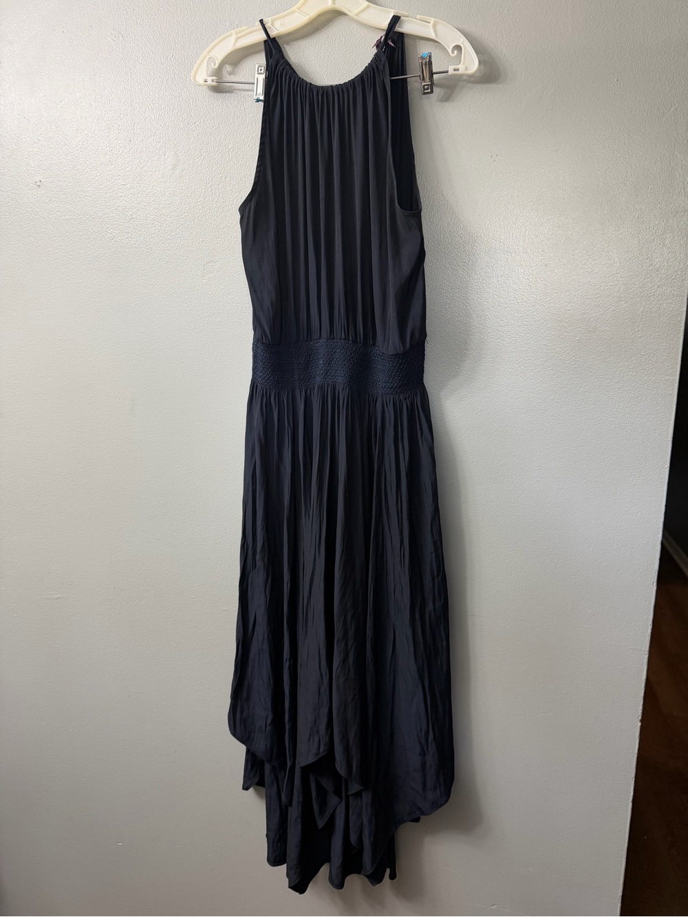 calypso st barth navy blue halter midi dress Large
